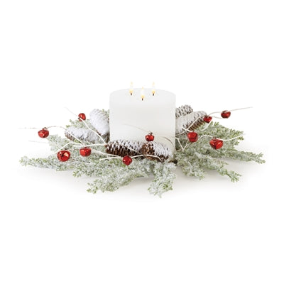 Pine w/Bells Candle Ring