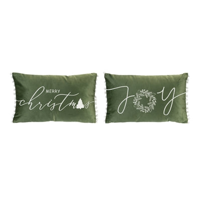 Merry Christmas and JOY Pillow (S/2)
