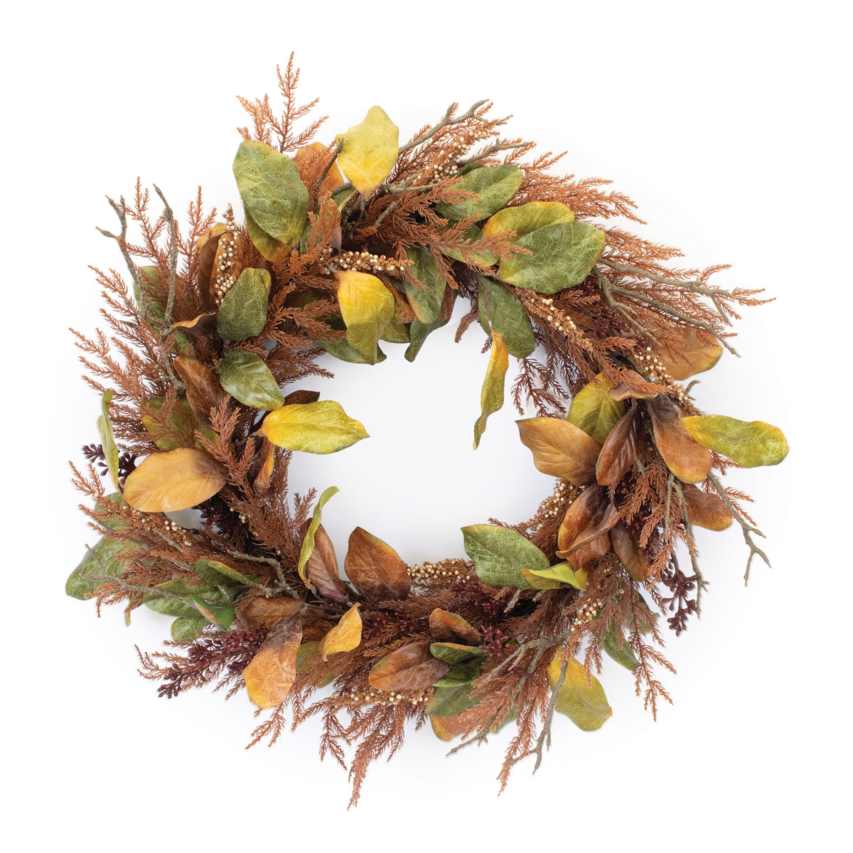 Mixed Magnolia Leaf Wreath