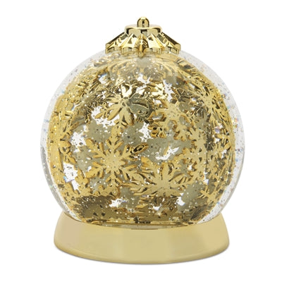 Rotating Snowflake Snow Globe