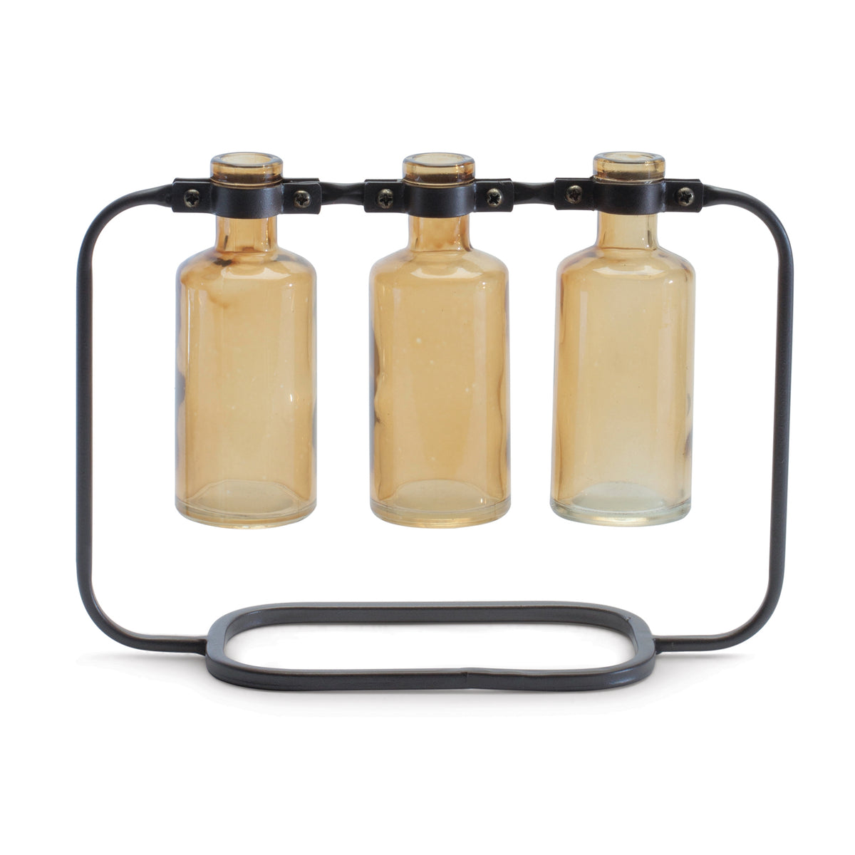 Triple Bottle Vase in Holder