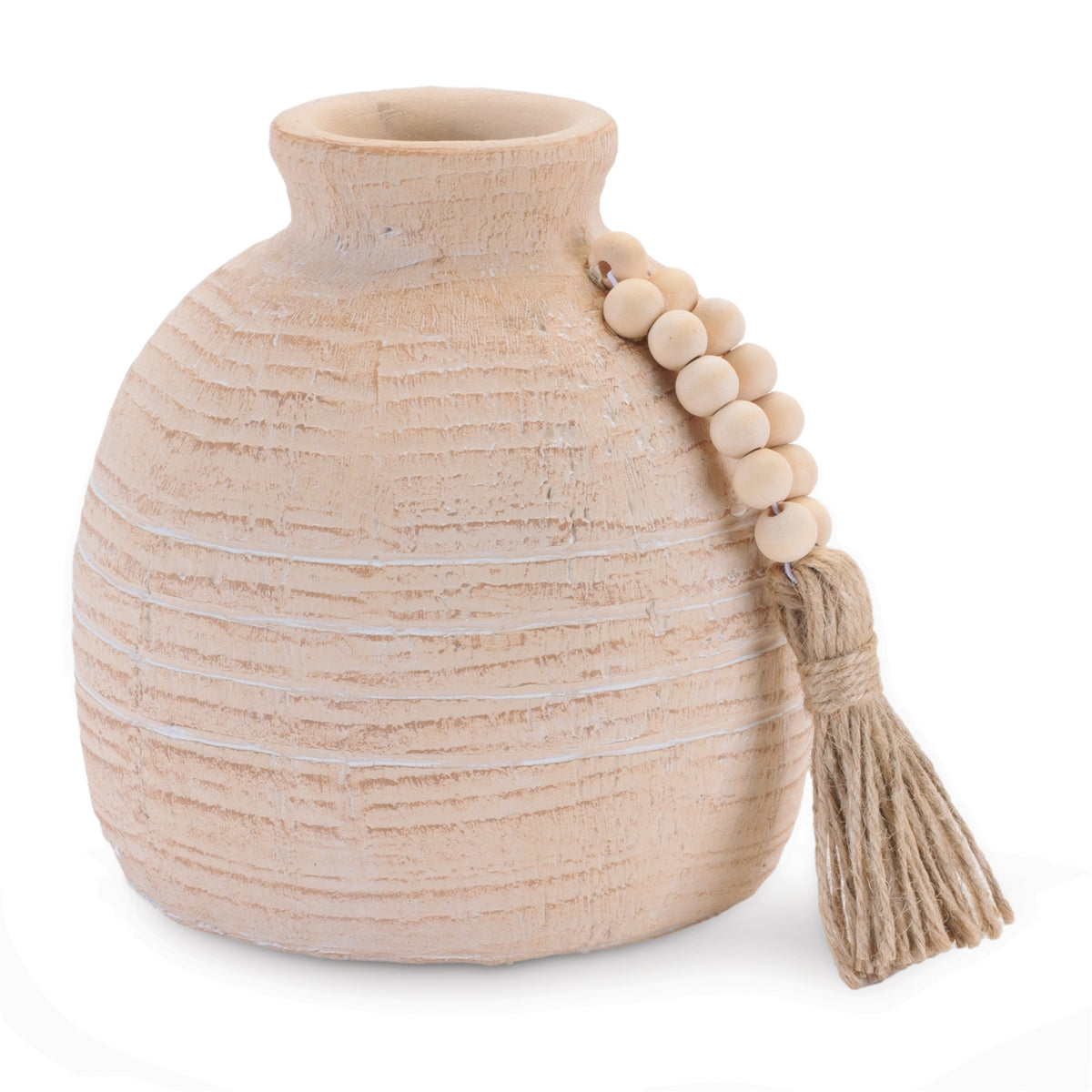 Vase w/Beads and Tassel