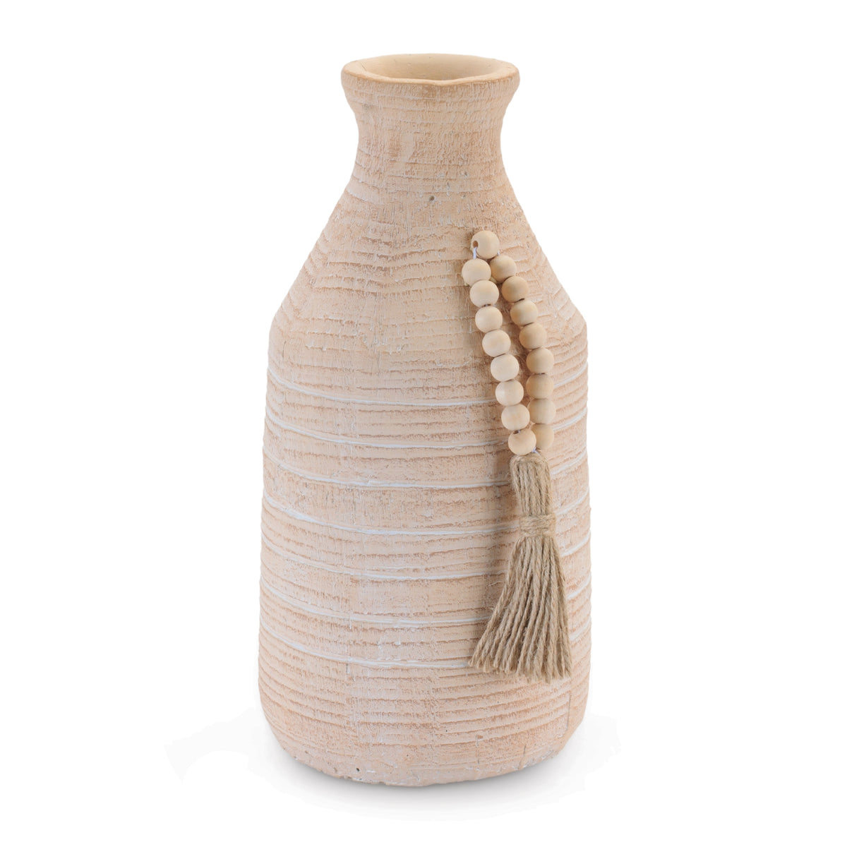 Vase w/Beads and Tassel