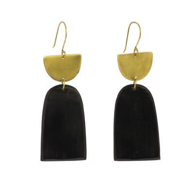 Leucadia Earrings & Horn - Arches - Dark Horn