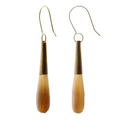 Teardrop Horn Earring - Sm - Light Horn