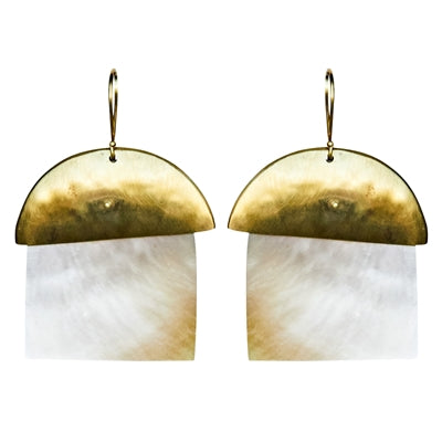 Zia Earring, Mother of Pearl - Light