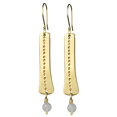 Marin Tab Earring, White Onyx