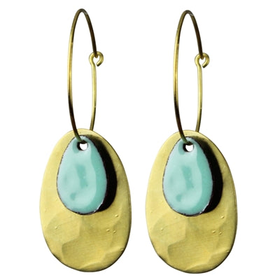 Beldi Earring & Aqua Enamel