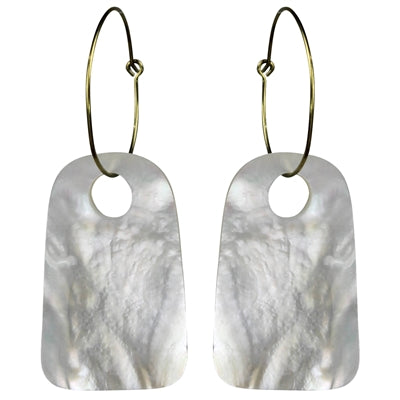 Arched Mother of Pear Earring