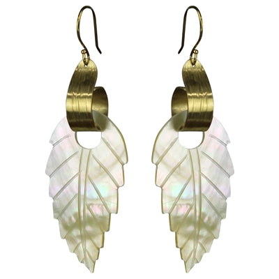 Leaf Mother of Pearl Earring