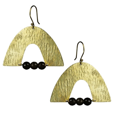 Arch Earring, Labradorite