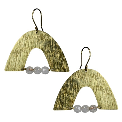 Arch Earring, White Onyx