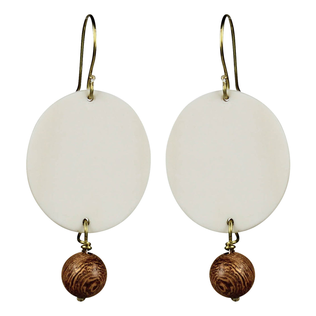 Earring & Wood Bead