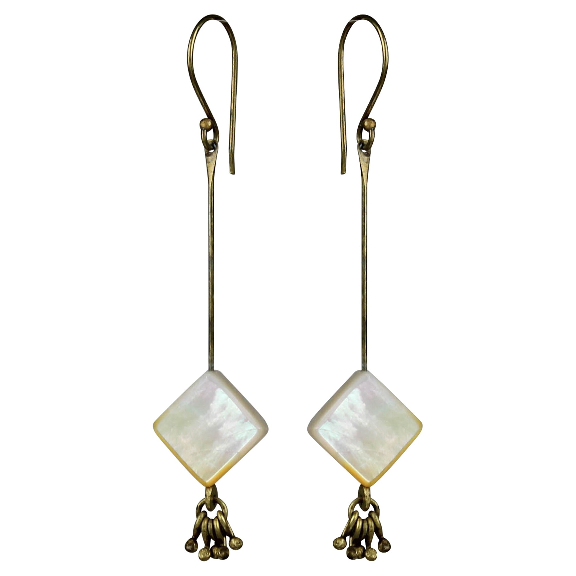 Earring, MOP & Tassels - Diamond