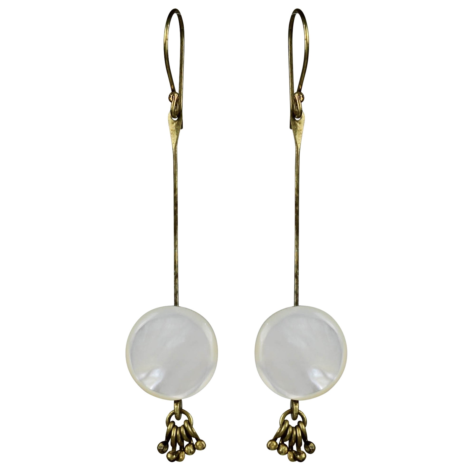 Earring, MOP & Tassels - Circle