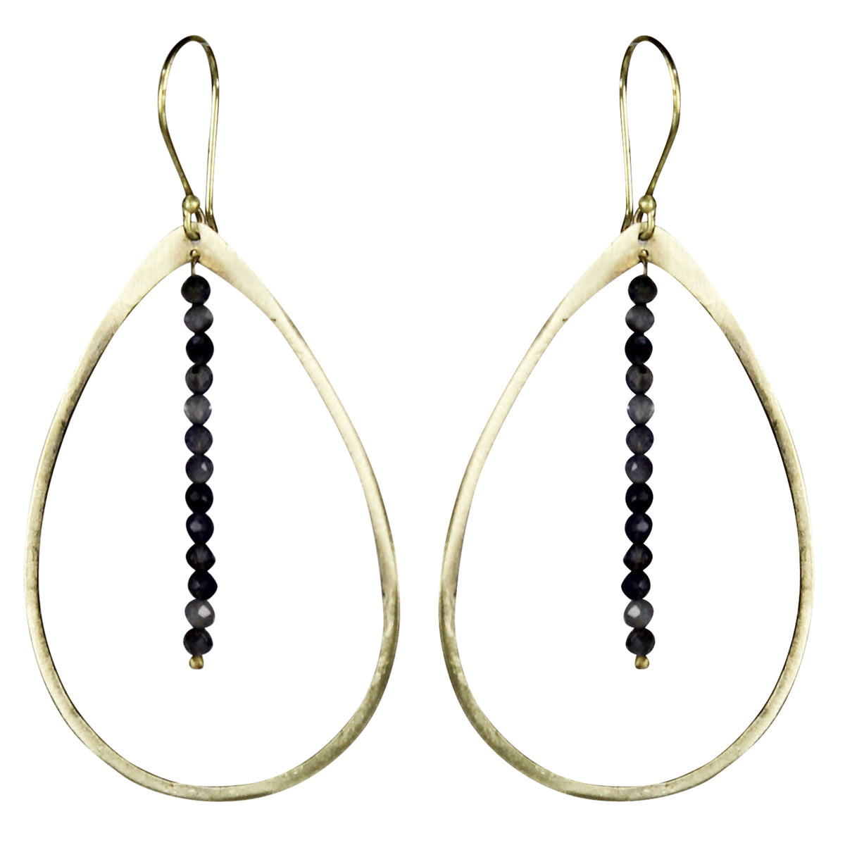 Earring with Iolite Beads