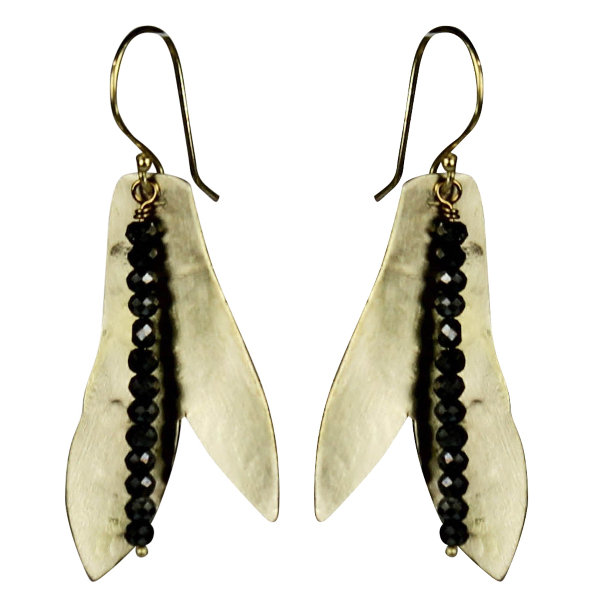 Earring, Leaf & Pyrite