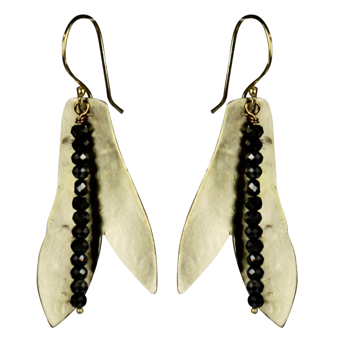 Earring, Leaf & Pyrite