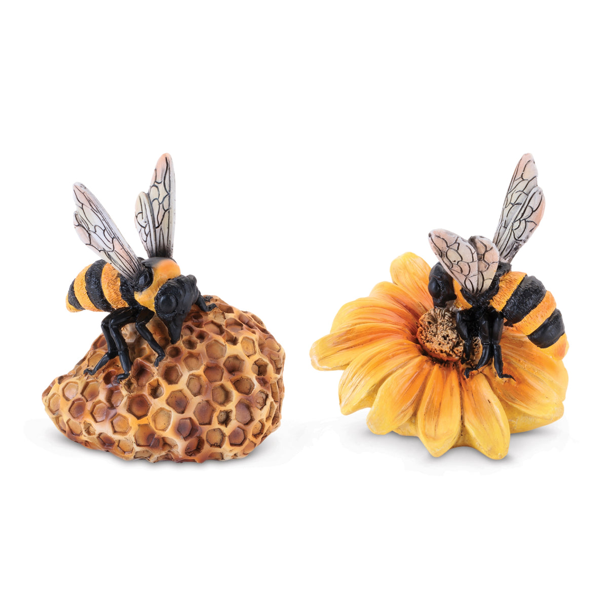 Bee w/Floral and Honeycomb (S/2)