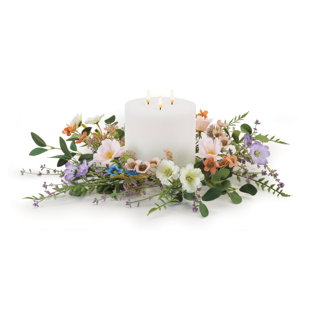 Mixed Floral Candle Ring