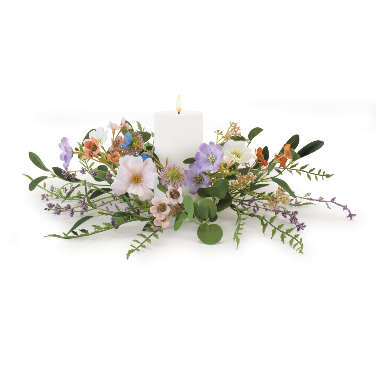 Mixed Floral Candle Ring