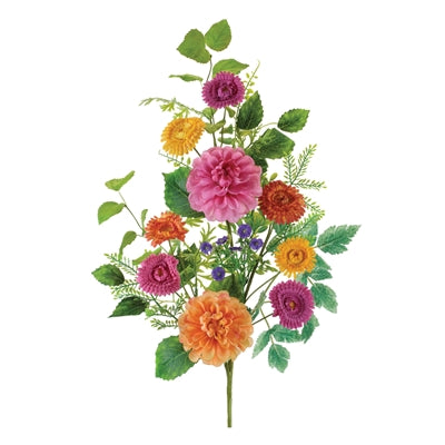 Mixed Zinnia Spray