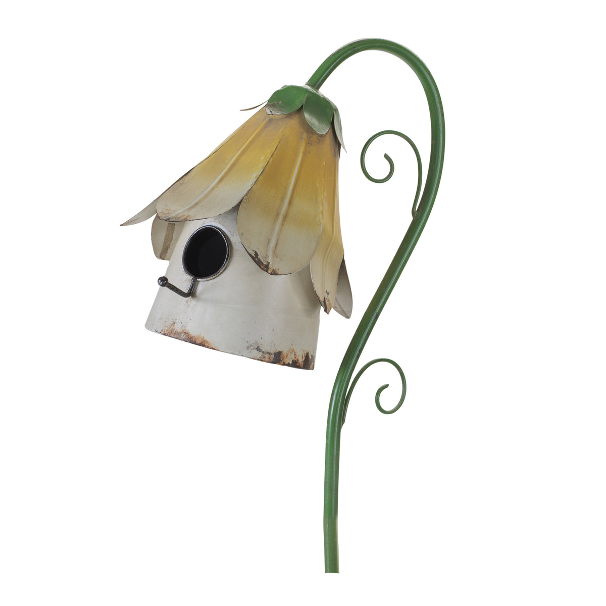 Floral Birdhouse Stake