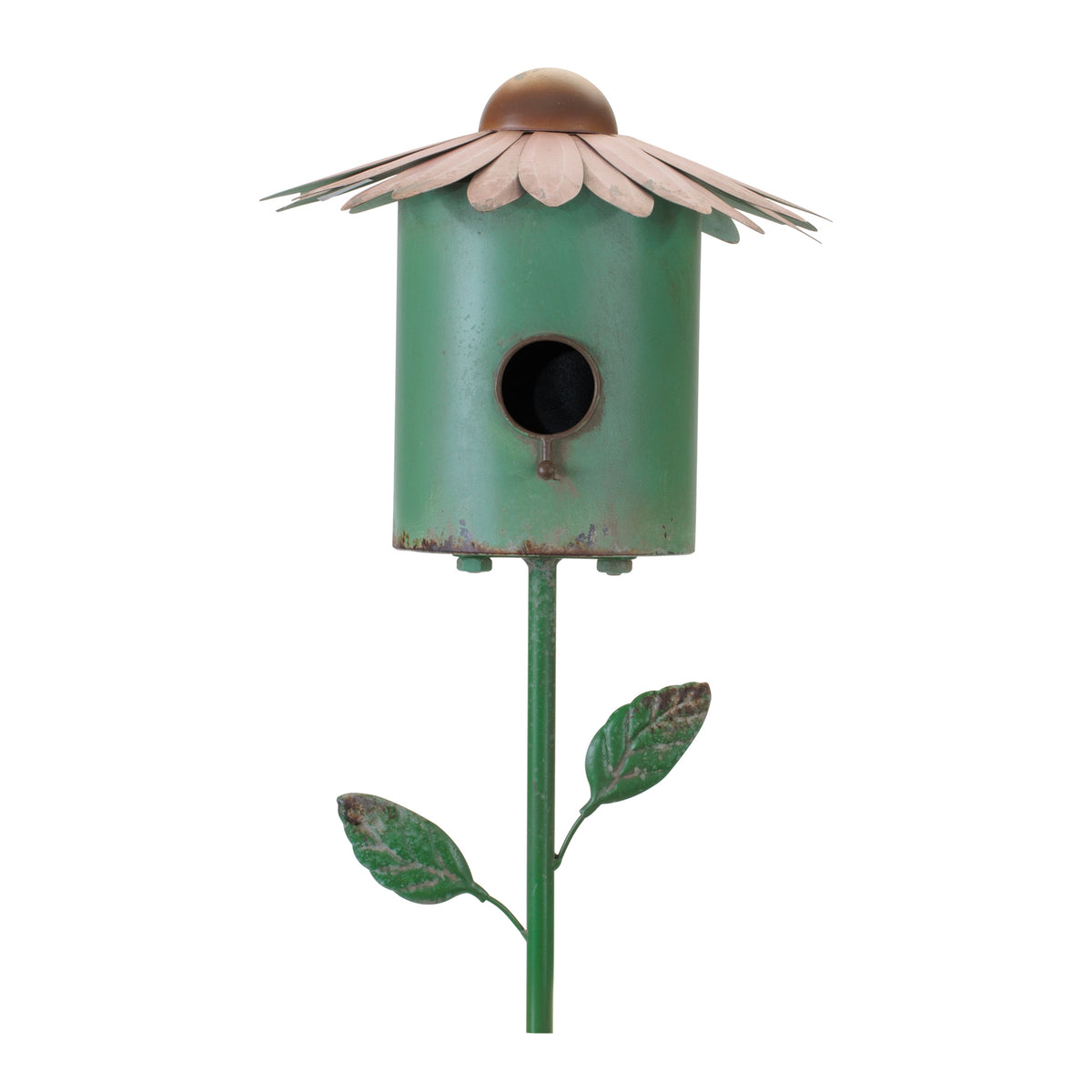 Floral Birdhouse Stake