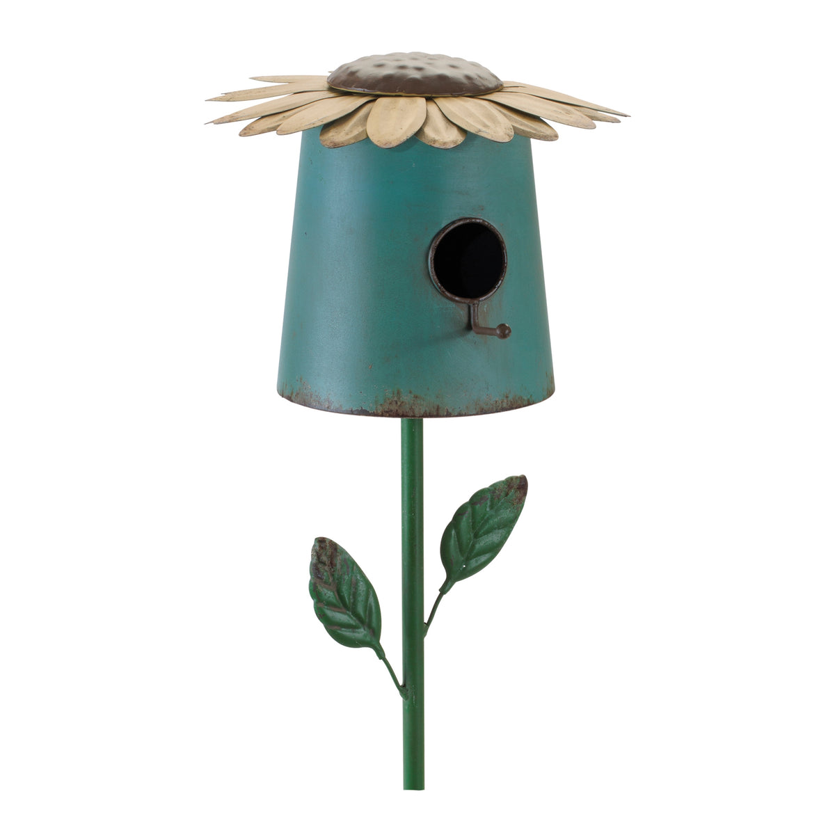 Floral Birdhouse Stake