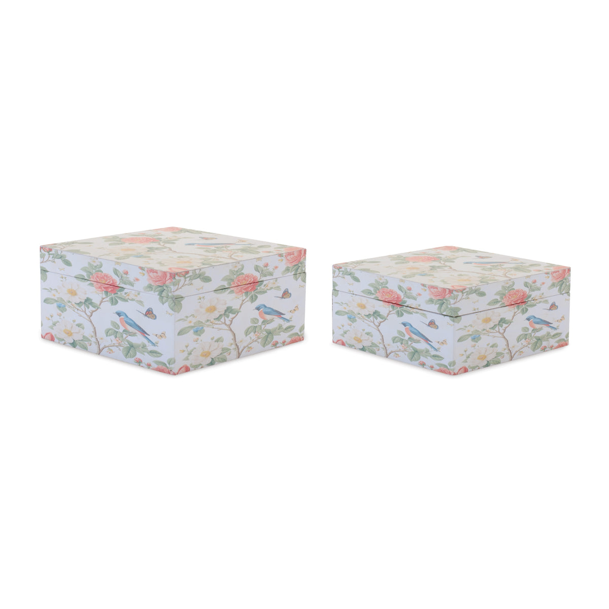 Floral and Bird Box (S/2)