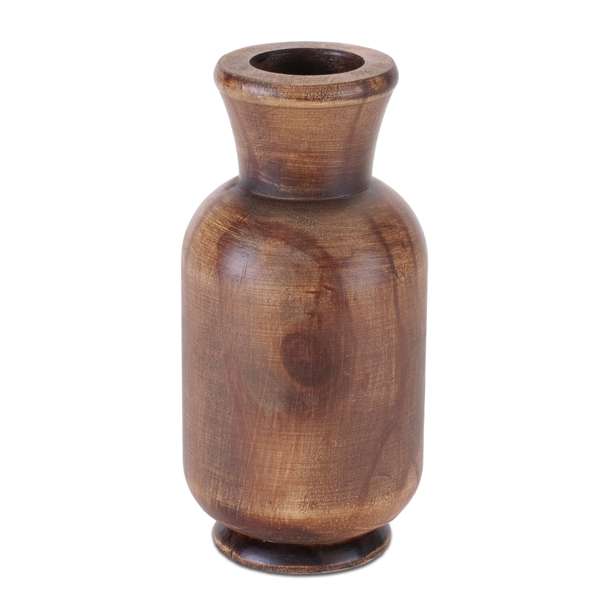 8" Wood Vase