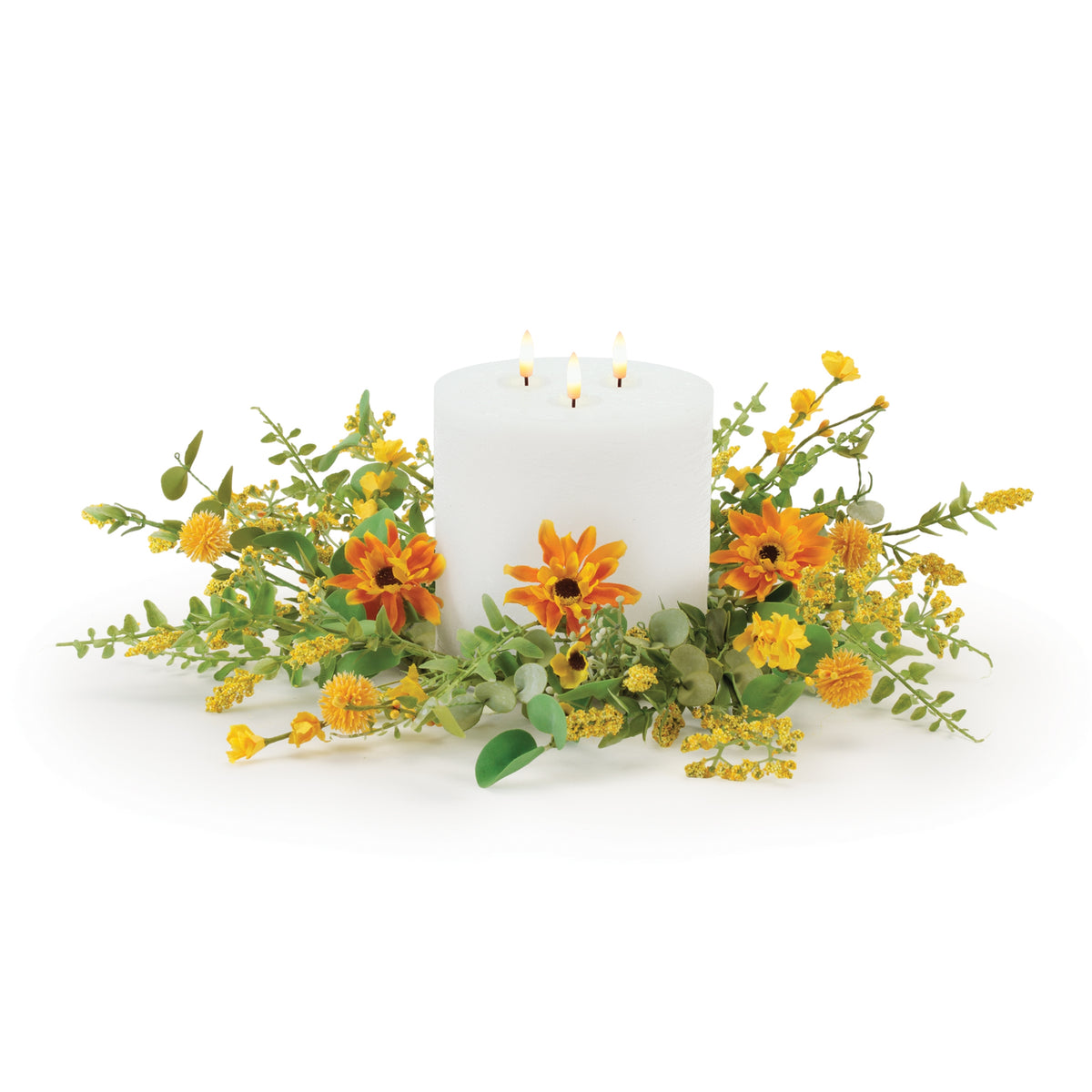 Mixed Floral Candle Ring