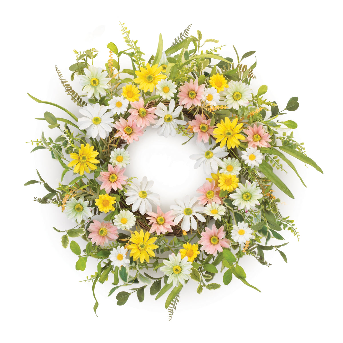 Mixed Daisy Wreath