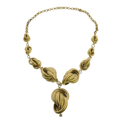 Julia Looped Necklace - Brass