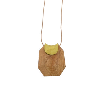 Topanga Pendant & Faceted Wood - Light Wood