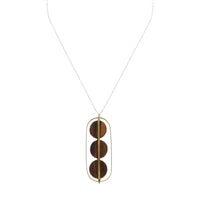 Ocotillo Pendant, Brass & Wood Caged - Dark Wood Brass