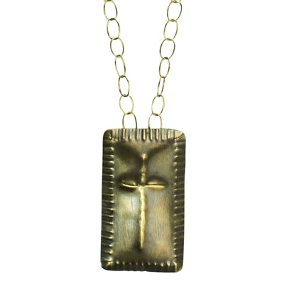 Obara Cross Necklace, Rectangle