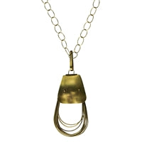 Nara Wire Pendant, Brass