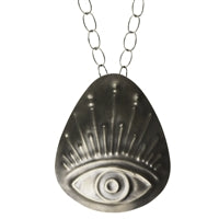 Eye Pendant - Drop, Silver