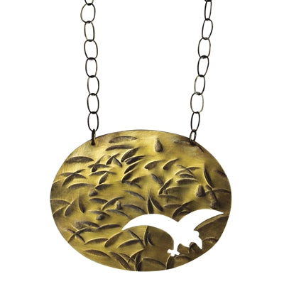 Riviera Necklace, Hammered Brass