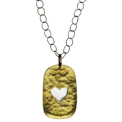 Gia Necklace, Heart and Mother of Pearl