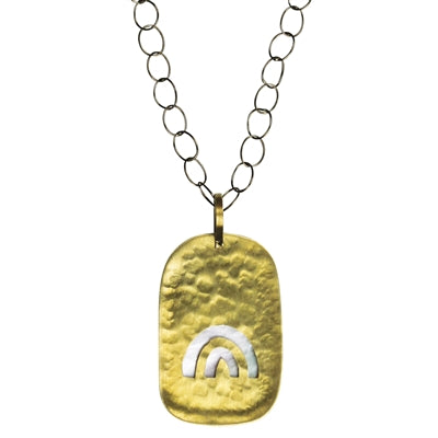 Gia Necklace, Rainbow and Mother of Pearl