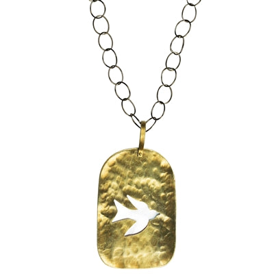 Gia Necklace, Bird and Mother of Pearl