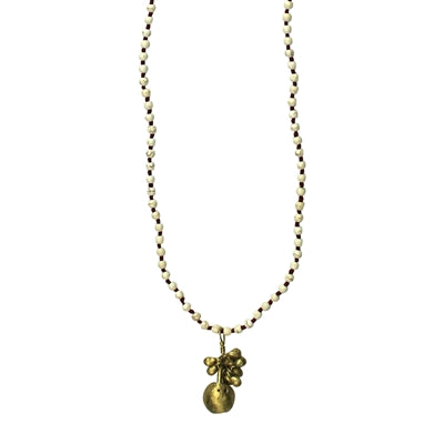 Pendant, Tied Howlite Beads Tassel