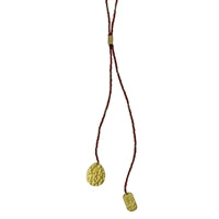 Lariat Pendant, Rust Beads