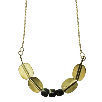 Necklace, Brass with Labradorite
