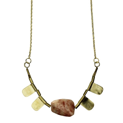 Necklace with Pink Sun Stone