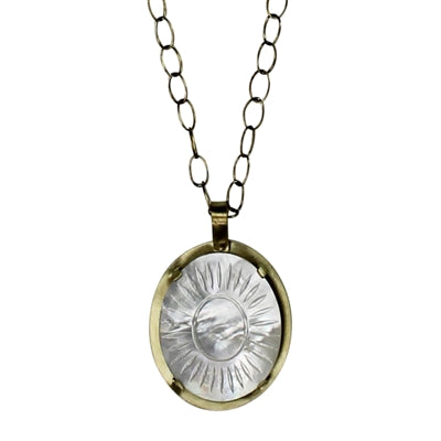 Zahara Pendant, Mother of Pearl Flower