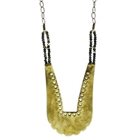 Dao Pendant, Brass, Grey Moonstone