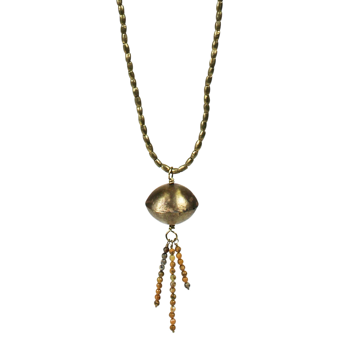 Pendant Tassel, Yellow Moss Agate
